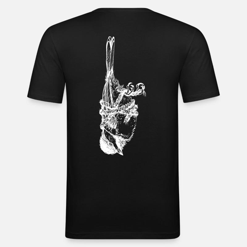 Vogel - Männer Slim Fit T-Shirt - Schwarz