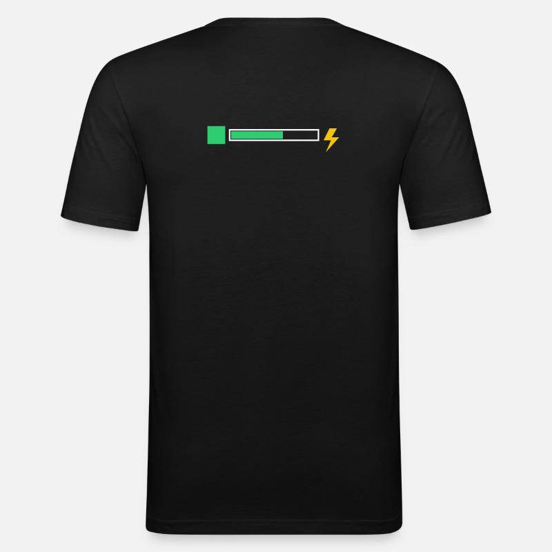 Energy - Männer Slim Fit T-Shirt - Schwarz