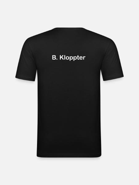 B. Kloppter - Männer Slim Fit T-Shirt - Schwarz