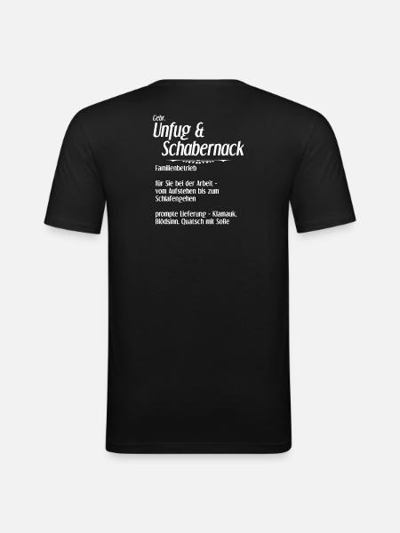 Unfug und Schabernack - Männer Slim Fit T-Shirt - Schwarz