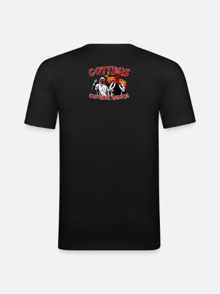 Cottbus und nicht anders UPDATE - Männer Slim Fit T-Shirt - Schwarz