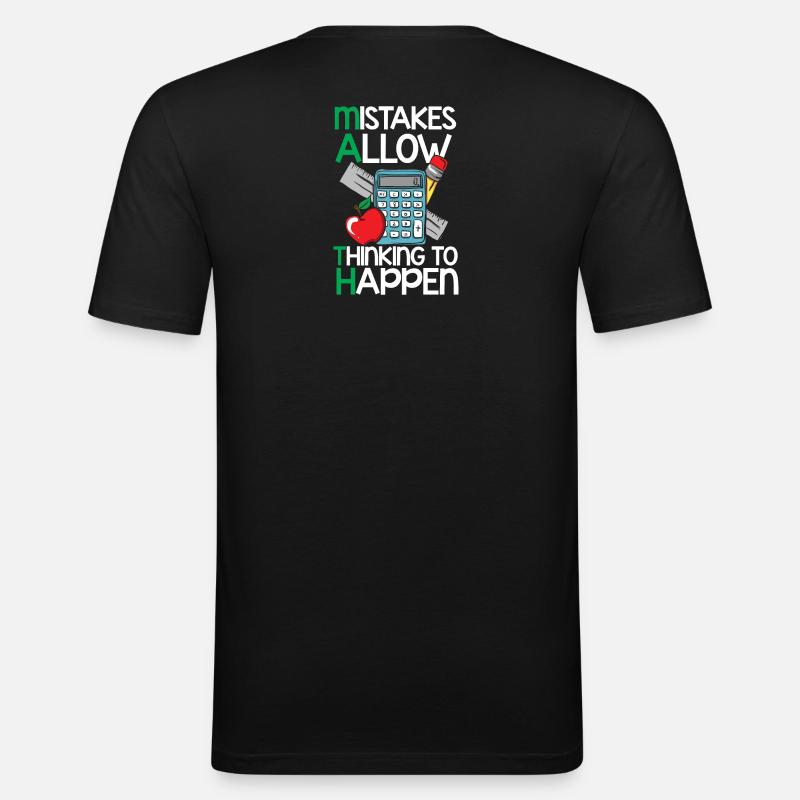 Mathematik - Männer Slim Fit T-Shirt - Schwarz
