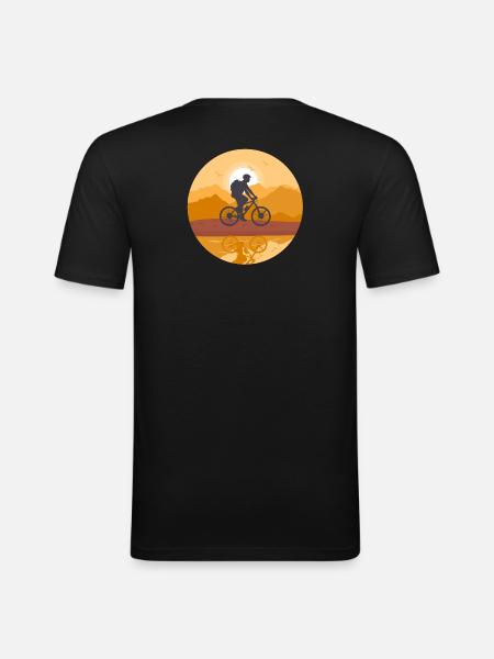 cycling, cyclist, cycling fan - Men's Slim Fit T-Shirt - black