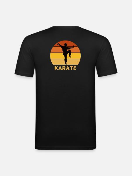 Karate, Karate-Fan, mach Karate - Männer Slim Fit T-Shirt - Schwarz