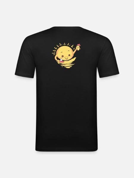 Sommer Cocktail Geschenk - Männer Slim Fit T-Shirt - Schwarz