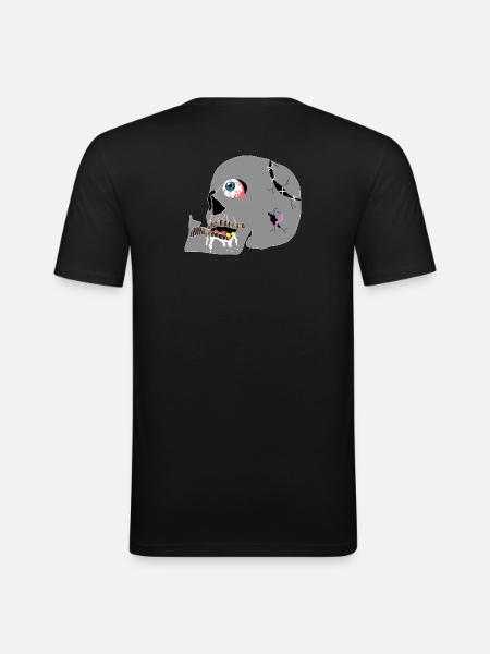 Schädel - Männer Slim Fit T-Shirt - Schwarz