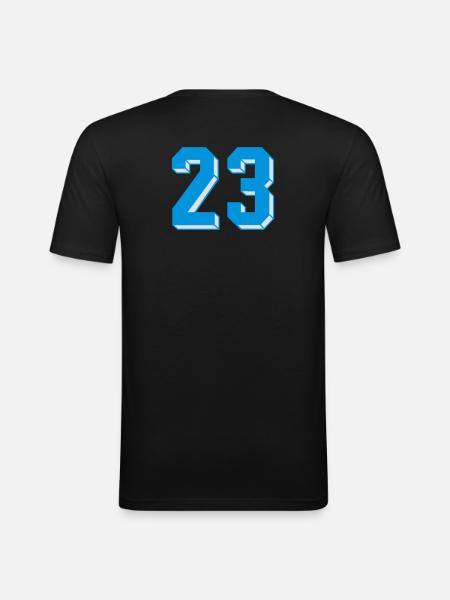 dreiundzwanzig - T-shirt près du corps Homme - noir