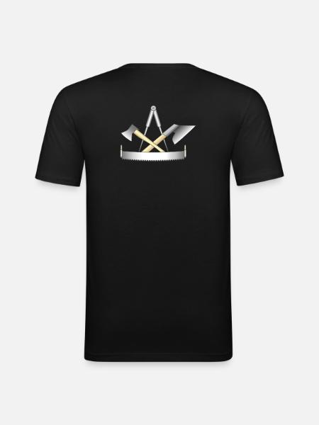 Charpentier, signe de guilde - T-shirt près du corps Homme - noir
