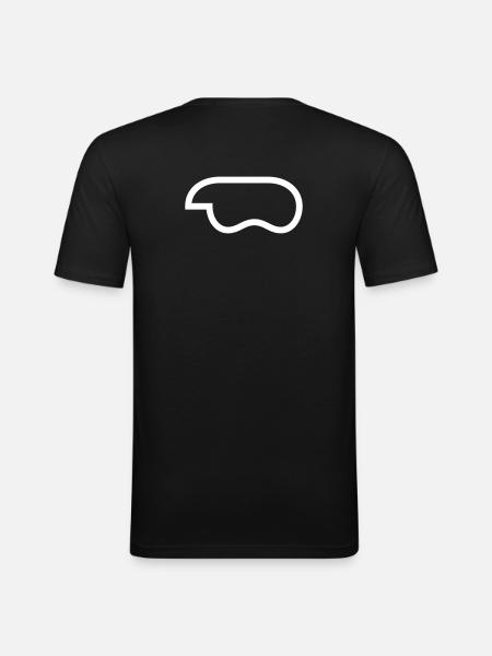Controller-Outline-White - Men's Slim Fit T-Shirt - black