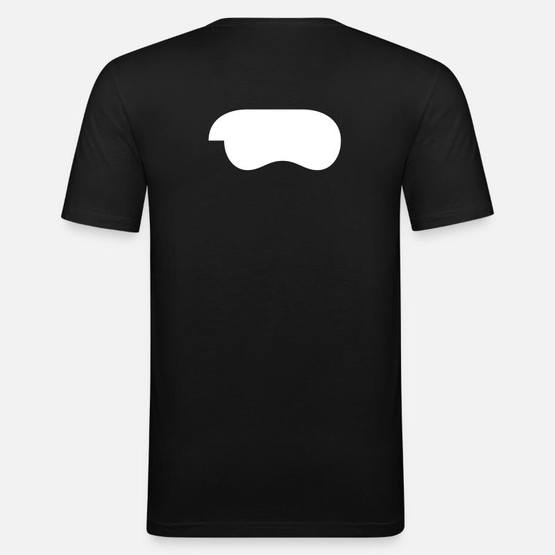 controller-weiss - Männer Slim Fit T-Shirt - Schwarz