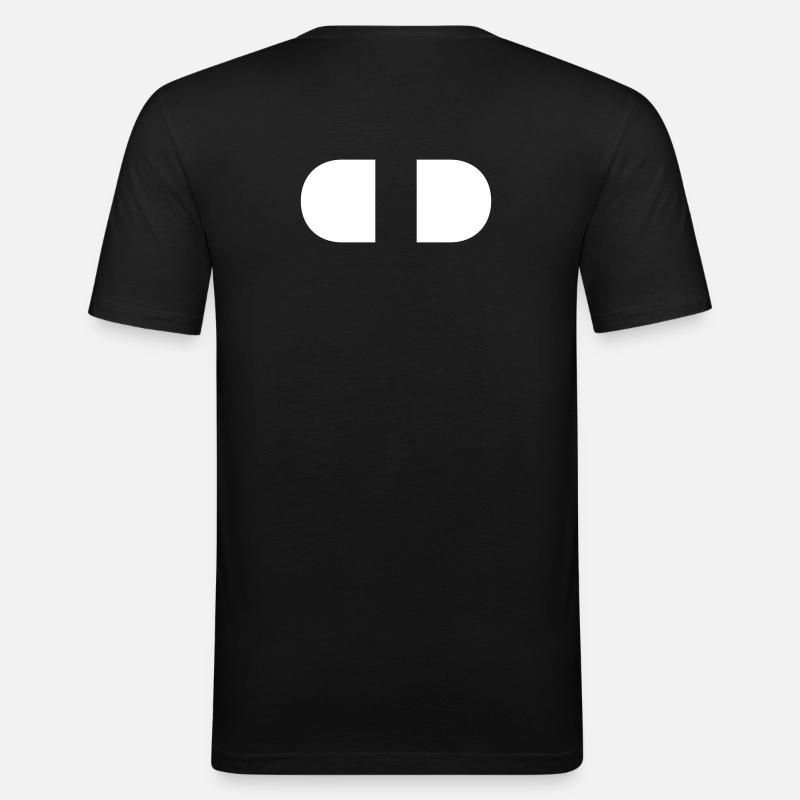 controller-split-weiss - Männer Slim Fit T-Shirt - Schwarz