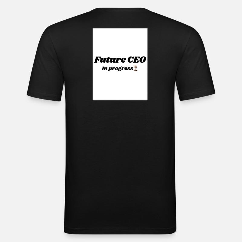 Zukunftsorientierter CEO Impfstoff Design - Männer Slim Fit T-Shirt - Schwarz