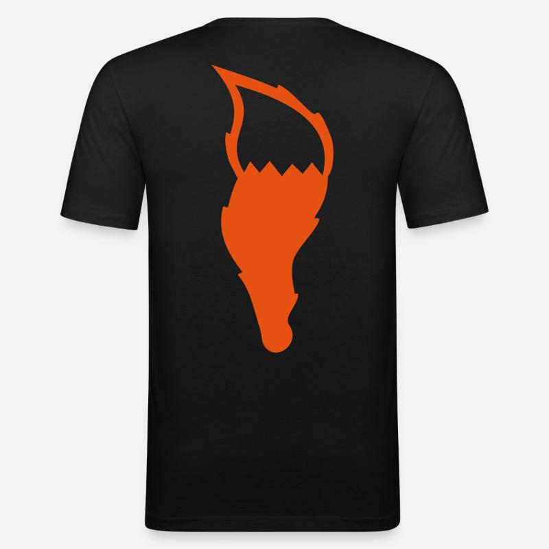 Fuchs Schwanz Geschenk Waldtier Geschenkidee - Männer Slim Fit T-Shirt - Schwarz