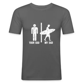 T-shirt près du corps Homme avec motif T-shirt Papa Surfeur | Plage & Océan