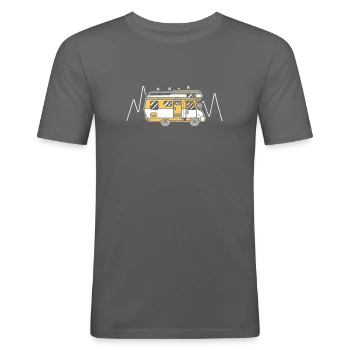 T-shirt près du corps Homme avec motif Esprit Camping et Aventure