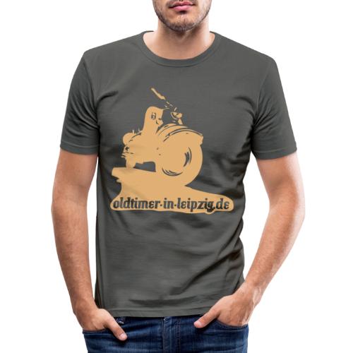 Roller Berlin IWL Oldtimer mit Logo OiL - Männer Slim Fit T-Shirt