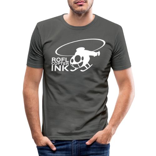 Roflcopter Ink - Männer Slim Fit T-Shirt