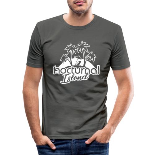 nocturnal island white - Men's Slim Fit T-Shirt