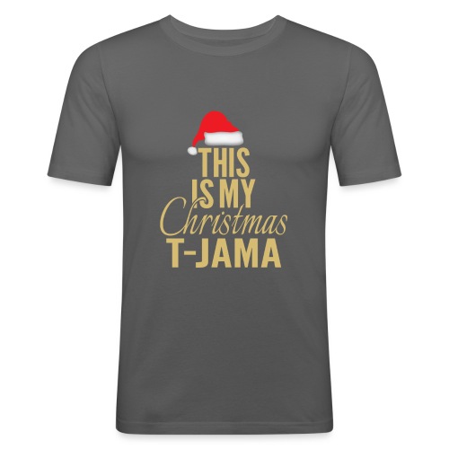 Tämä on joulu t jama kulta 01 - Miesten tyköistuva t-paita