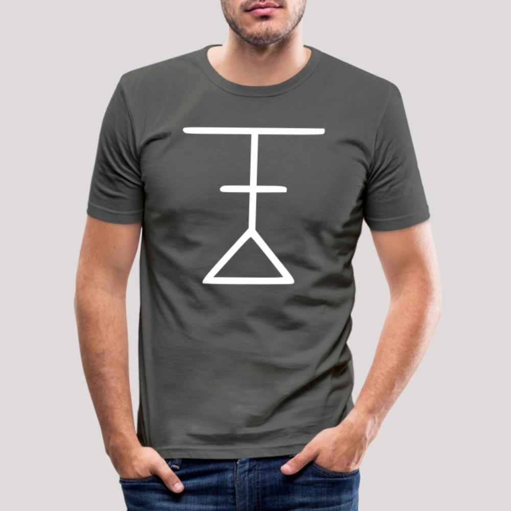 Ynglist Rune Weiß - Männer Slim Fit T-Shirt Graphite