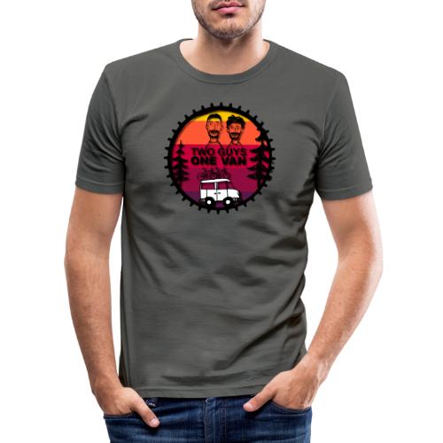 Two Guys, OneVan Colour Logo - Männer Slim Fit T-Shirt