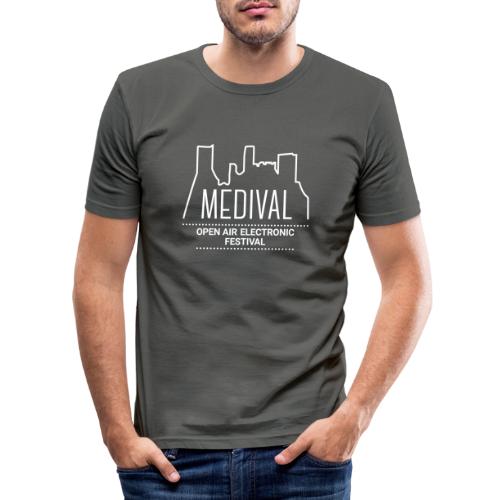 Medival Skyline weiß - Männer Slim Fit T-Shirt