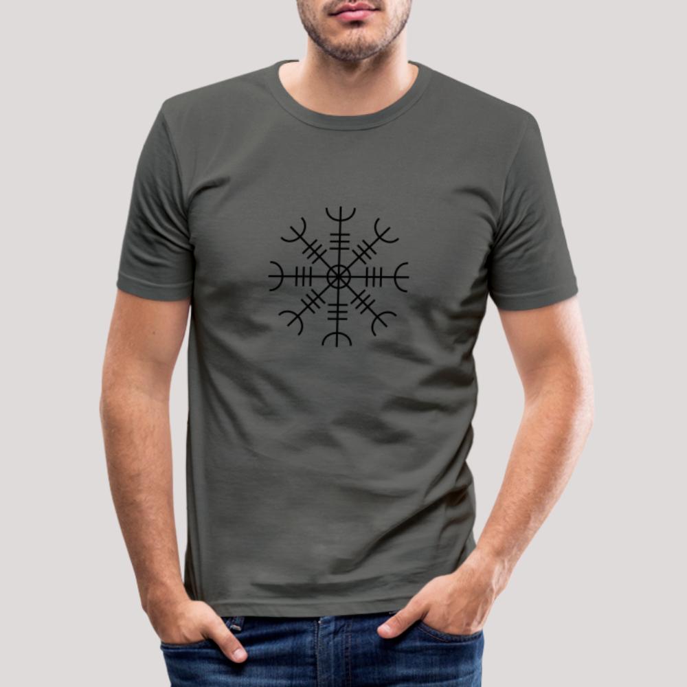 Aegishjalmur - Männer Slim Fit T-Shirt Graphite
