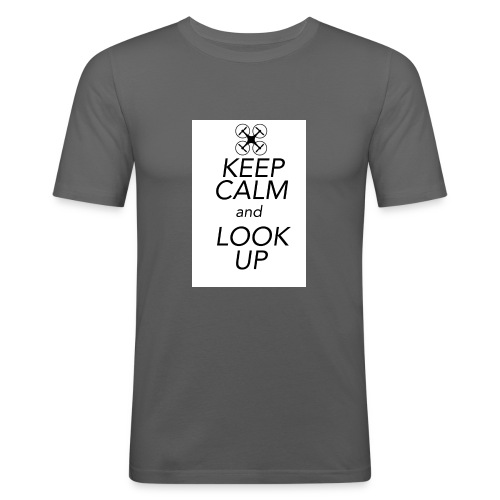Keep Calm and Look Up - Mannen slim fit T-shirt