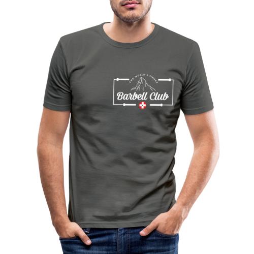 The world's finest Barbell Club _Frame white - Männer Slim Fit T-Shirt