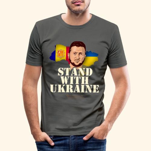Ukraine Andorra - Männer Slim Fit T-Shirt