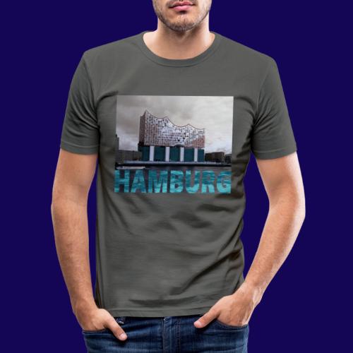 Elbphilharmonie | HAMBURG-Typo| Künstlermotiv - Männer Slim Fit T-Shirt