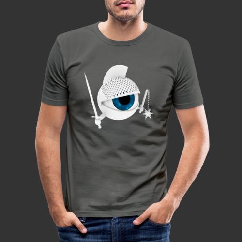 white knEYEts 4 weißes Cartoon Ritter-Auge - Männer Slim Fit T-Shirt