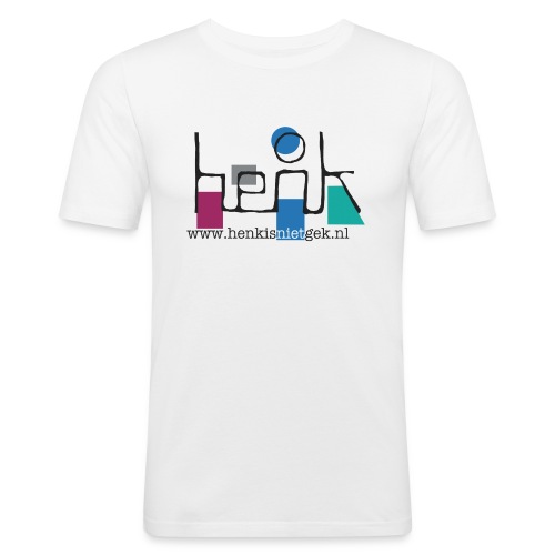 henkisnietgek-logo - Mannen slim fit T-shirt