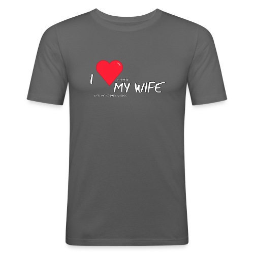 Love my wife heart - Mannen slim fit T-shirt
