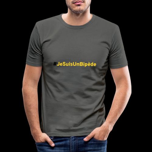 #JeSuisUnBipede_01 - T-shirt près du corps Homme