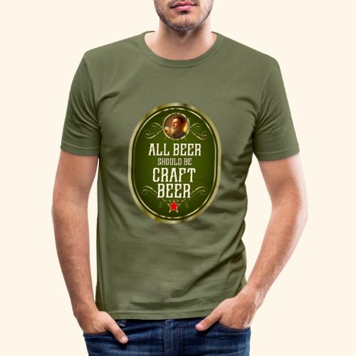 Craft Beer T-Shirt Design mit witzigem Spruch - Männer Slim Fit T-Shirt