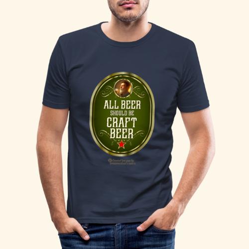 Craft Beer T-Shirt Design mit witzigem Spruch - Männer Slim Fit T-Shirt