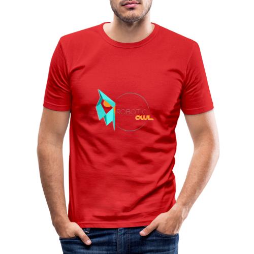 robotic owl - Camiseta ajustada hombre