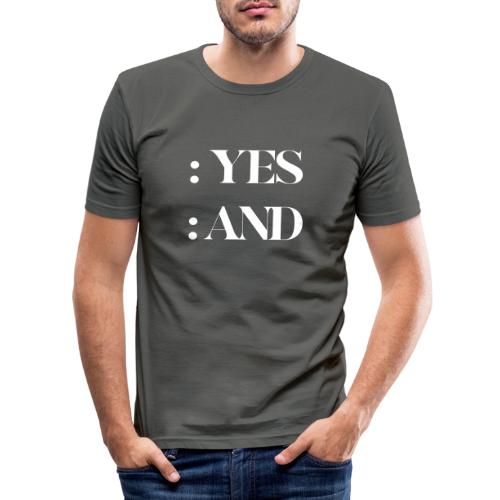 Oui et t-shirt de comédie d’improvisation théâtre - T-shirt près du corps Homme