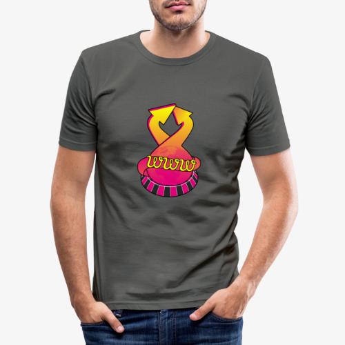 UrlRoulette Logo - Männer Slim Fit T-Shirt