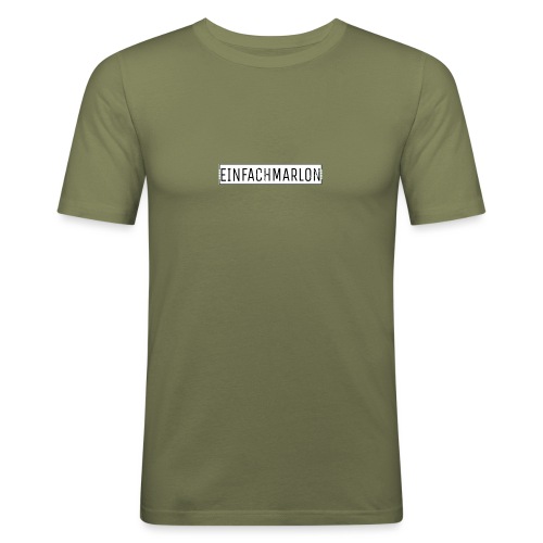 EinfachMarlon Logo - Männer Slim Fit T-Shirt