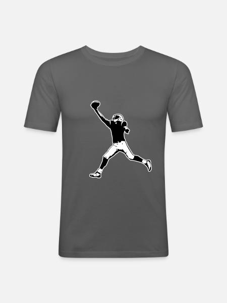 American Football - Männer Slim Fit T-Shirt - Graphite