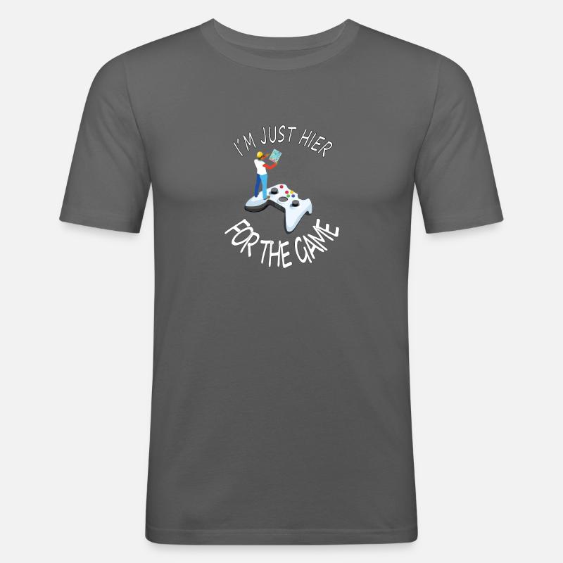Gamer Game Computerspiel PC-Spiele Geschenkidee - Männer Slim Fit T-Shirt - Graphite