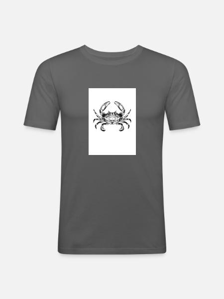 KREBS - Männer Slim Fit T-Shirt - Graphite