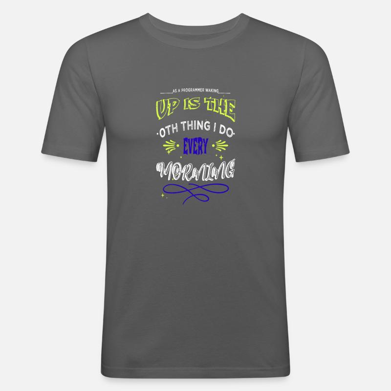 computer science computer statement - Männer Slim Fit T-Shirt - Graphite