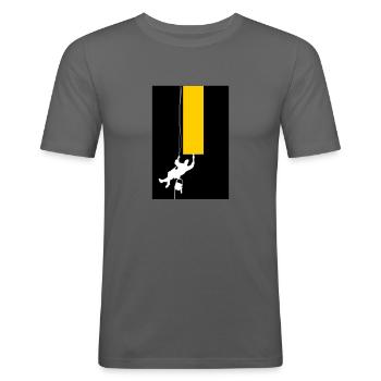 Fensterputzer - Männer Slim Fit T-Shirt - Graphite - Vorne - Nik (191cm)