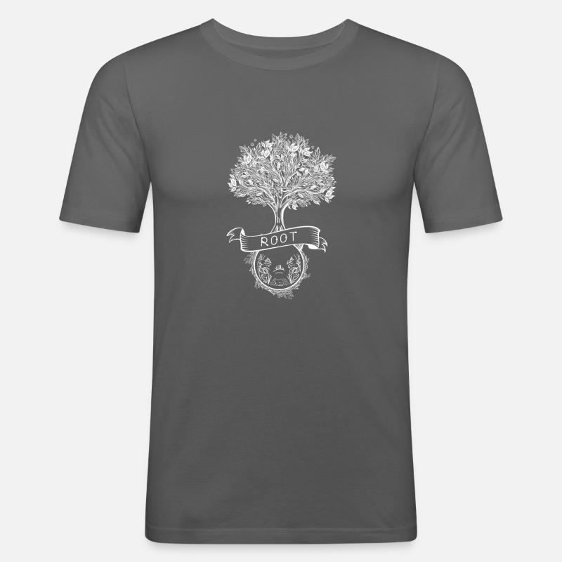 utilisateur administrateur linux root - T-shirt près du corps Homme - gris graphite