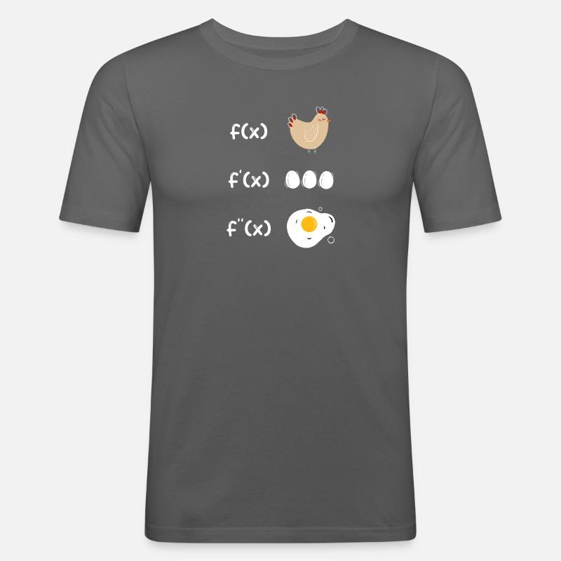 Derivation function chicken math - Men's Slim Fit T-Shirt - graphite grey