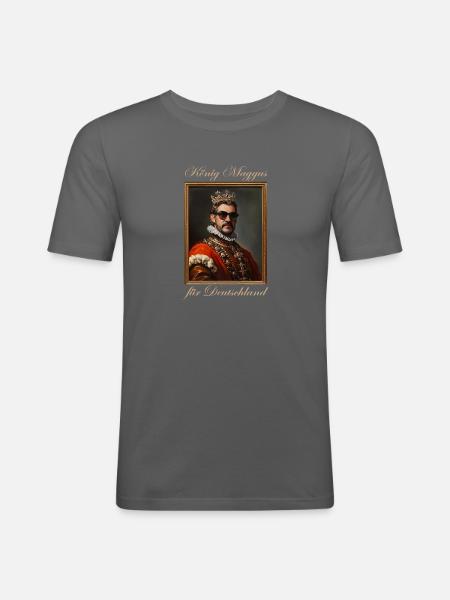 König Maggus - Männer Slim Fit T-Shirt - Graphite