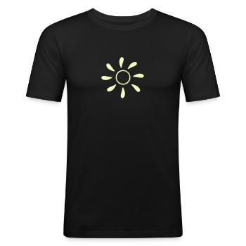 Sun - Men's Slim Fit T-Shirt - black - Front - Nik (191cm)